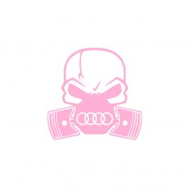Sticker auto audi toxic, 20x20 cm, roz