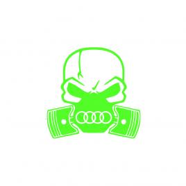 Sticker auto audi toxic, 20x20 cm, verde