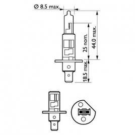 Bec far h1 55w 12v vision (cutie) philips
