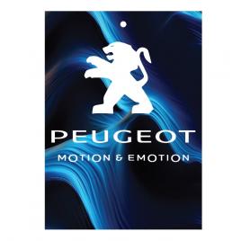 Odorizant auto peugeot 7,5x10 cm, pepene galben