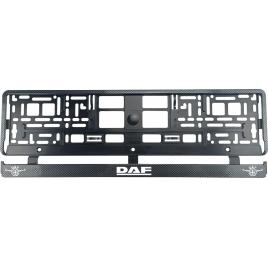 Set 2 bucati, suport numar inmatriculare carbon, daf