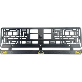 Set 2 bucati, suport numar inmatriculare carbon, man ii