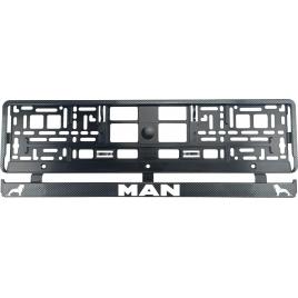 Set 2 bucati, suport numar inmatriculare carbon, man iii