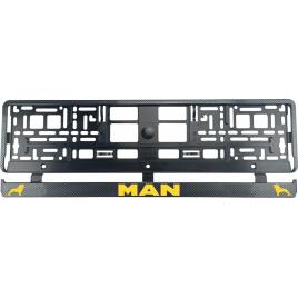 Set 2 bucati, suport numar inmatriculare carbon, man iv