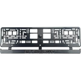 Set 2 bucati, suport numar inmatriculare carbon, stepway