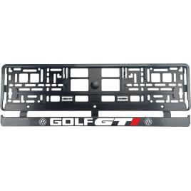Set 2 bucati, suport numar inmatriculare carbon vw golf gti