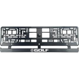 Set 2 bucati, suport numar inmatriculare carbon vw golf