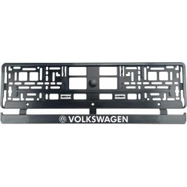 Set 2 bucati, suport numar inmatriculare carbon vw