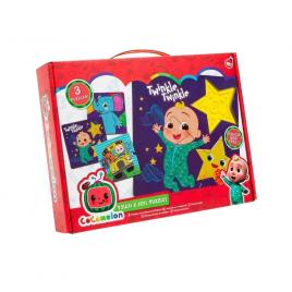 Set 3 puzzle pentru copii, Touch and feel, multicolor, 21 x 21 cm, Cocomelon 96-0050