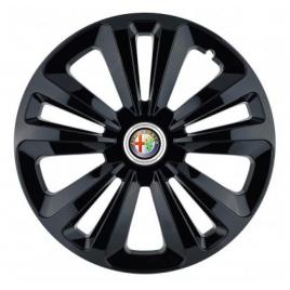 Set 4 capace roti terra negru r15, pentru alfa romeo