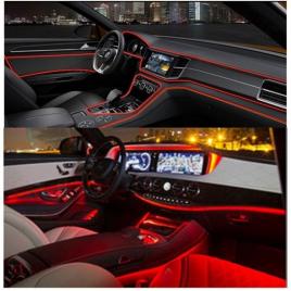 Fir cu neon 2 metri 12v rosu