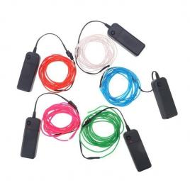 Fir cu neon 2m 3v albastru deschis