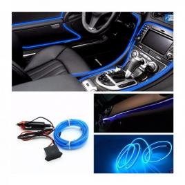 Fir cu neon 5 metri 12v albastru