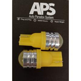 Led t10 cu lupa 12v amber