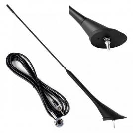 Antena auto 40cm adaptor 5mm cablu 3m ant07