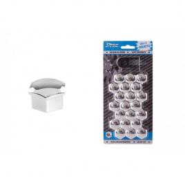 Capace prezoane, 21 buc, 19 mm, crom
