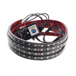 Kit iluminare masina, rgb, control sunet voce, 2 buc x 90 cm si 2 buc x 120 cm