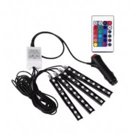 Leduri ambientale auto, rgb, 9smd, control aplicatie telefon, sincronizare