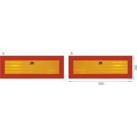 Set de 2 plăcuțe reflectorizante pentru camioane 56,5x20cm
