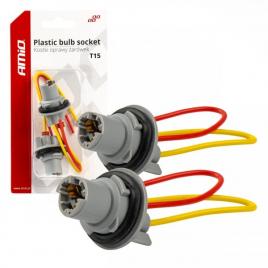 Soclu din plastic pentru bec 2 buc t15