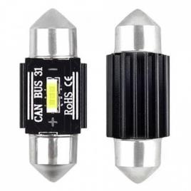 Becuri sofit canbus 1smd ultrabright festoon c5w c10w c3w 31mm alb 12v 24v