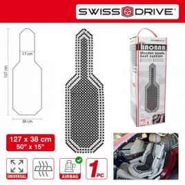 Ornament bile de lemn pentru scaun alb/negru