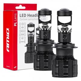 Set becuri h7 cu led cu lupa, canbus