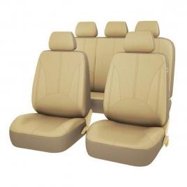 Set 11 huse scaun auto universale din piele ecologica bej, ag338f