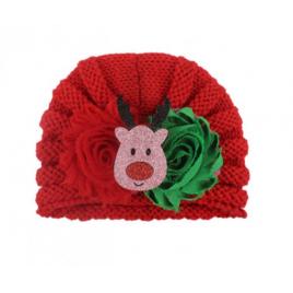 Caciulita crosetata tip turban - renul (marime disponibila: 6-9 luni (marimea