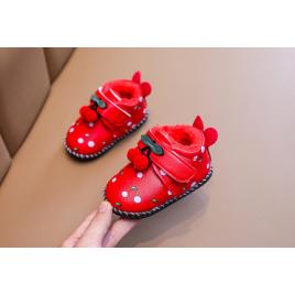 Pantofi imblaniti rosii - cirese (marime disponibila: marimea 21)
