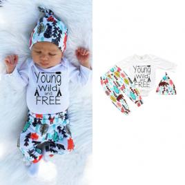 Compleu pentru baietei - young wild and free (marime disponibila: 2 ani)