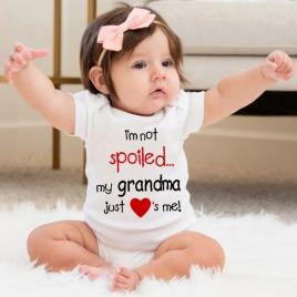 Body alb pentru bebelusi - i'm not spoiled... (marime disponibila: 0-3 luni)