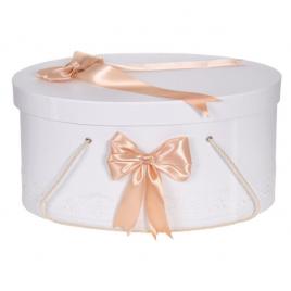 Cutie trusou botez dantela crem / ivoire si fundite asortate, denikos® 813