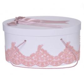 Cutie trusou botez dantela dusty rose eleganta si o fundita asortata, denikos®