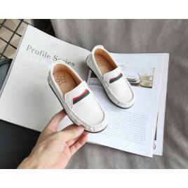 Pantofi eleganti albi tip mocasini pentru baietei (marime disponibila: marimea