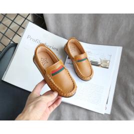 Pantofi eleganti maro tip mocasini pentru baietei (marime disponibila: marimea
