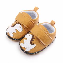 Pantofiori maro pentru baietei - dino (marime disponibila: 6-9 luni (marimea 19