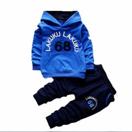 Trening cu hanorac albastru - laku (marime disponibila: 6-9 luni (marimea 19
