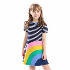 Rochita bleumarine - curcubeu (marime disponibila: 2 ani)