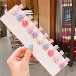 Set de 10 clame pentru par - margarete colorate