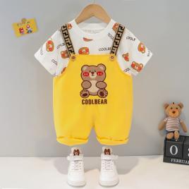 Costumas pentru baietei cu salopeta - cool bears (marime disponibila: 2 ani)