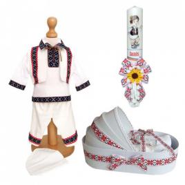 Set hainute, trusou si lumanare personalizata, decor traditional, denikos® c9006