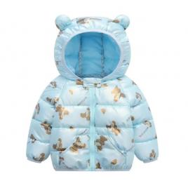 Geaca din fas bleu pentru copii - teddy (marime disponibila: 3 ani)