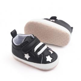 Tenisi negri cu stelute sidefate (marime disponibila: 3-6 luni (marimea 18