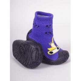 Mocasini pentru copii cu talpă antiderapantă – model excavator galben (marime