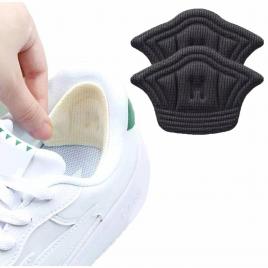 Set 10 buc. (5 seturi) de pernite protectie calcaie pentru incaltaminte, autoadezive, din spuma moale si material textil, culoare neagra