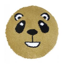 Covor rotund, model smile 12091 5249, camera copilului, dimensiunea 67x67 cm, mustar