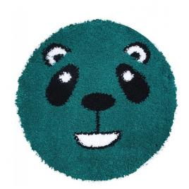 Covor rotund, model smile 12091 6236, camera copilului, dimensiunea 67x67 cm, verde