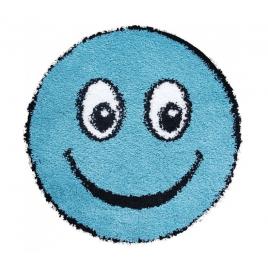Covor rotund,model smile 12003a 3312, camera copilului, dimensiunea 67x67 cm, albastru