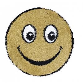 Covor rotund,model smile 12003a 5249, camera copilului, dimensiunea 67x67 cm, mustar